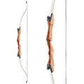 Ragim Wildcat Plus takedown recurve bow, natural laminated wood with white limbs