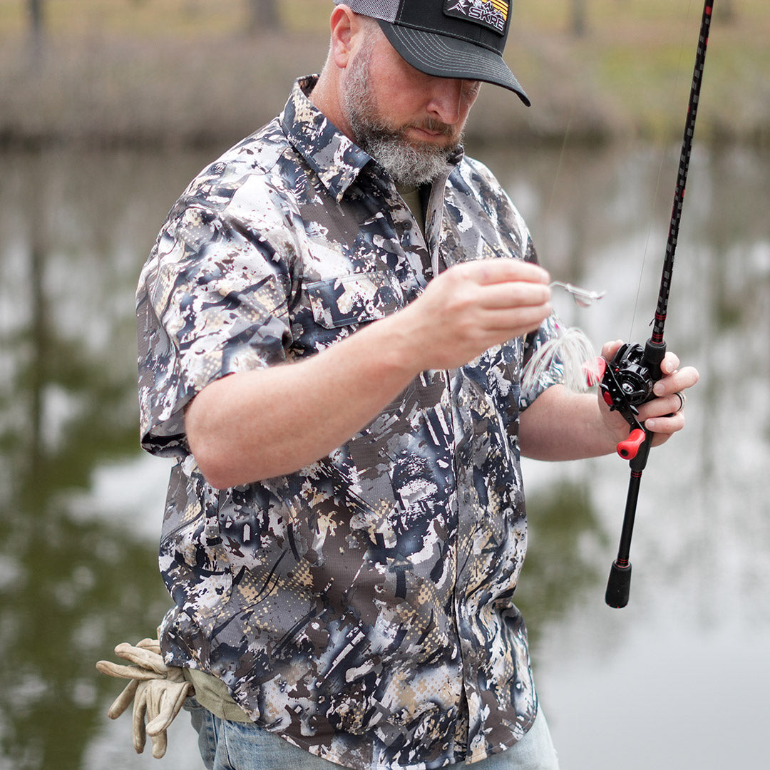 SKRE Rancher Short Sleeve Shirt, Solace, in the field