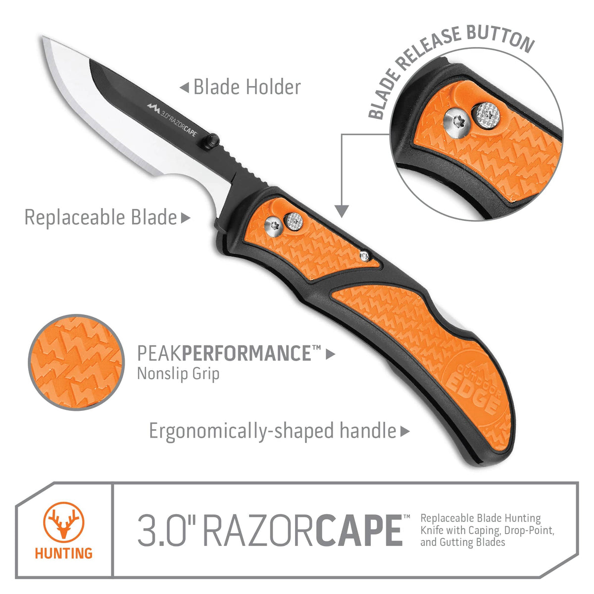 Outdoor Edge 3.0" RazorCape, view 2