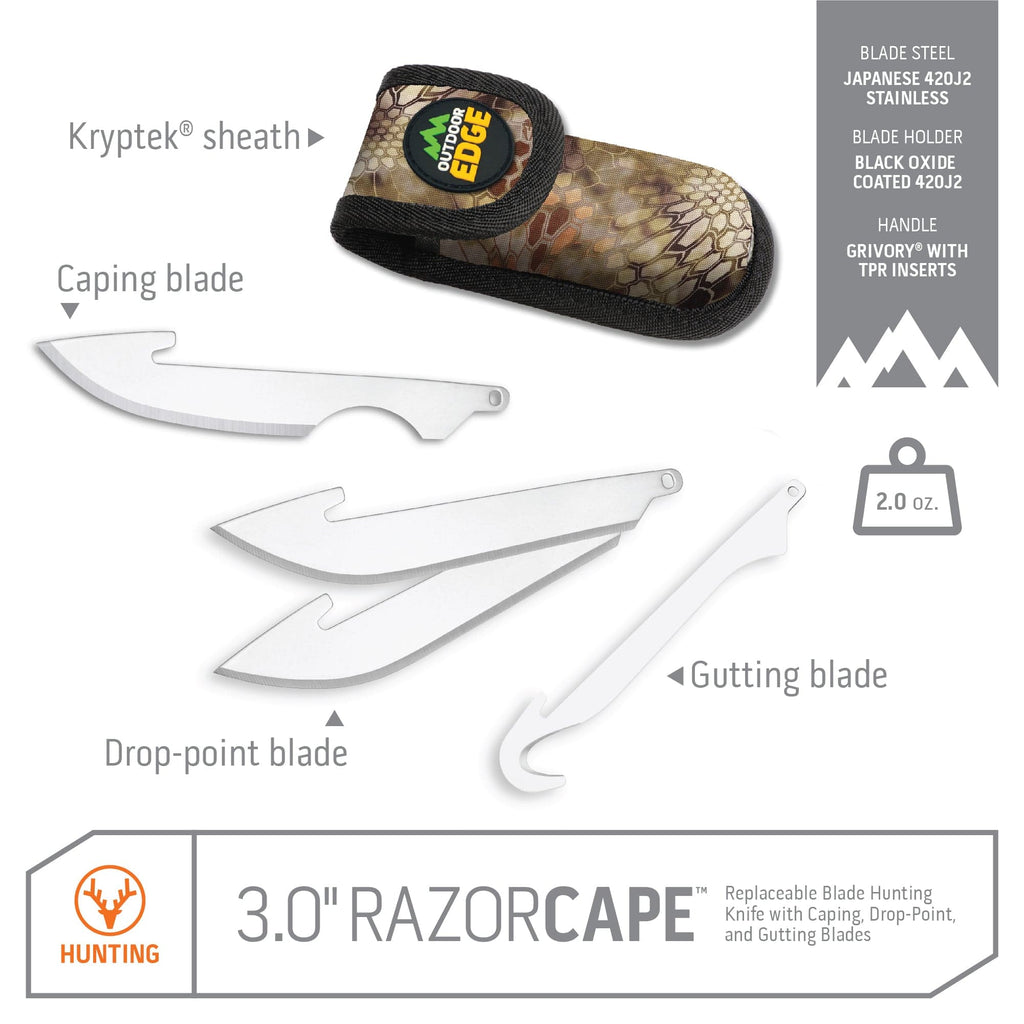 Outdoor Edge 3.0" RazorCape, view 3