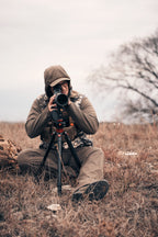 SKRE Venture Flex Pant worn glassing from a field