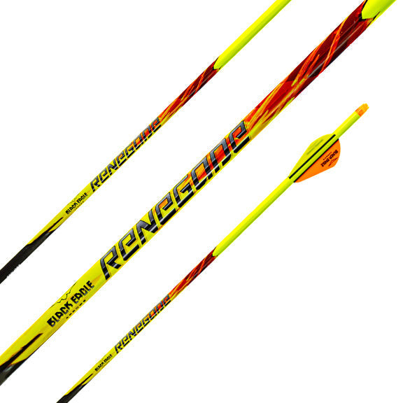 Black Eagle Renegade fletched carbon hunting arrow, .204 (5mm) shaft