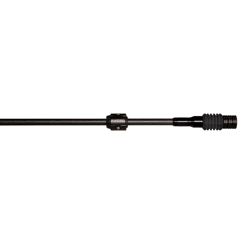 Axcel CarboFlax Acclaim Aero 500 Stabilizer, Black, weights and Kryptós Arc dampener detail