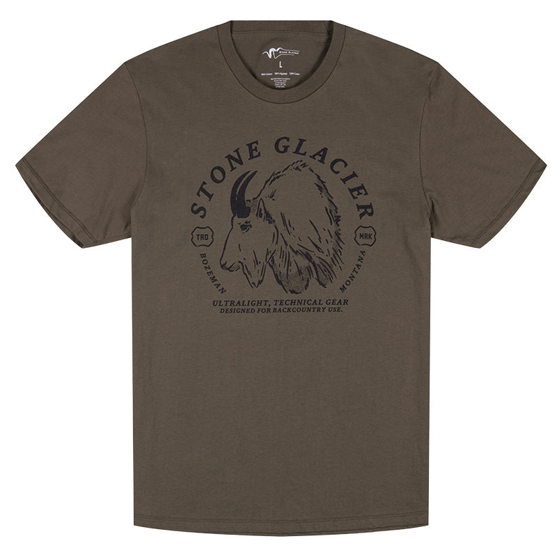 Stone Glacier Billy Stamp T-Shirt, Army Green, front