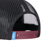 Stone Glacier Centered Ram Trucker, Maroon snap back detail