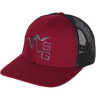 Stone Glacier Centered Ram Trucker, Maroon front view