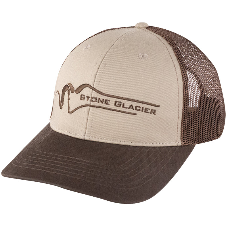 Stone Glacier Classic Trucker, Stone, front three-quarter view