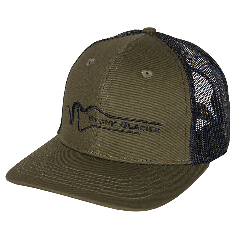 Stone Glacier Classic Trucker, Loden, front three-quarter view