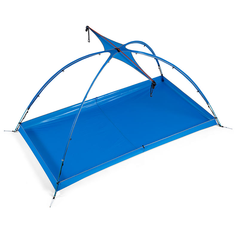 Stone Glacier Skyscraper 2P Tub Footprint, set up with poles and WebTruss