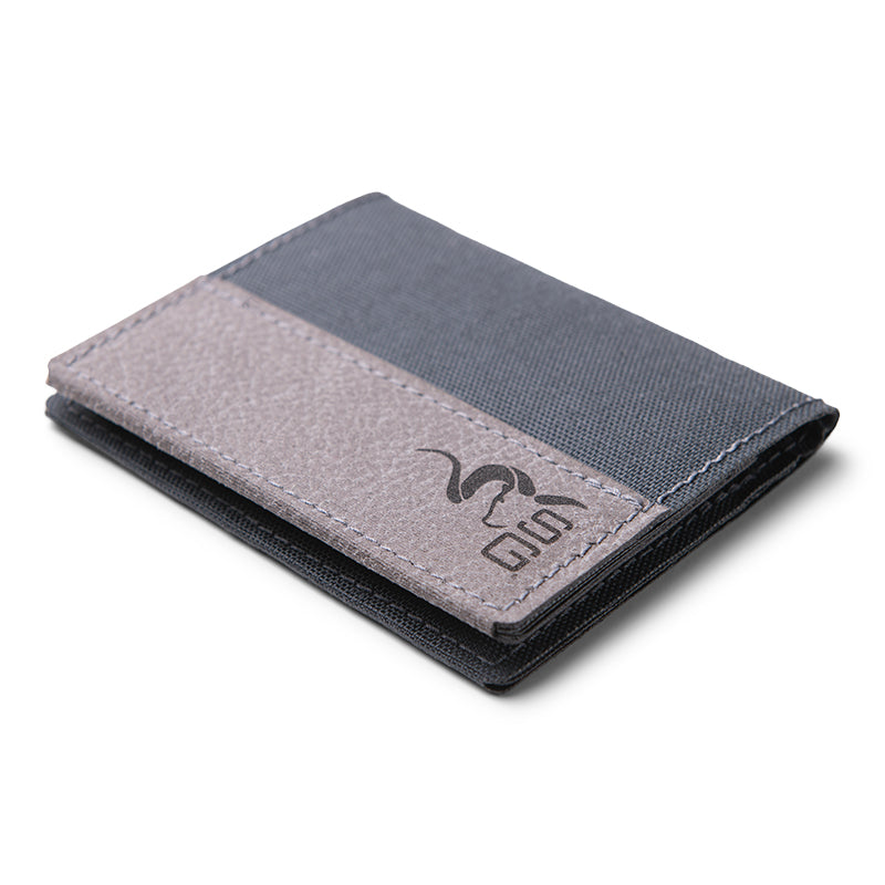 Stone Glacier Sawbuck Wallet, Graphite, folded front view