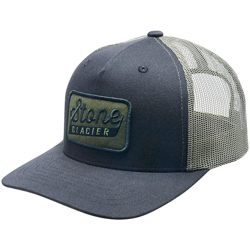 Stone Glacier SG Stone Stamp Patch Trucker, Black, front