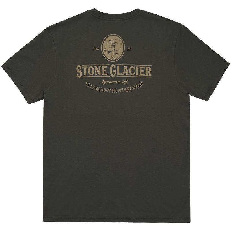 Stone Glacier Bozeman Only Trad UL T-Shirt, Army Green, back