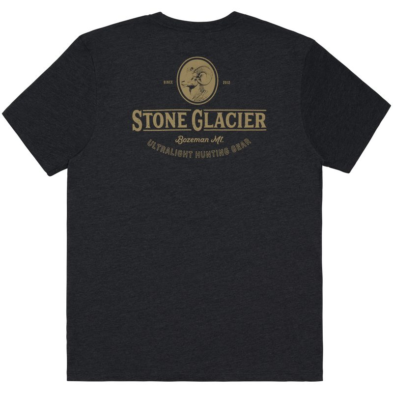 Stone Glacier Bozeman Only Trad UL T-Shirt, Charcoal Heather, back