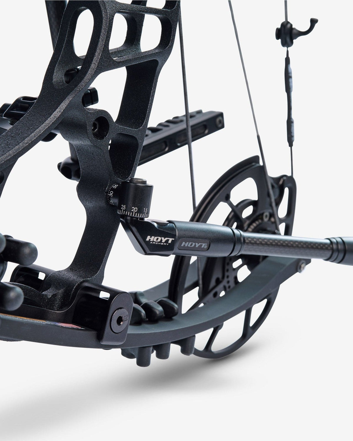 Hoyt SL Side Bar Mount installed on bow riser
