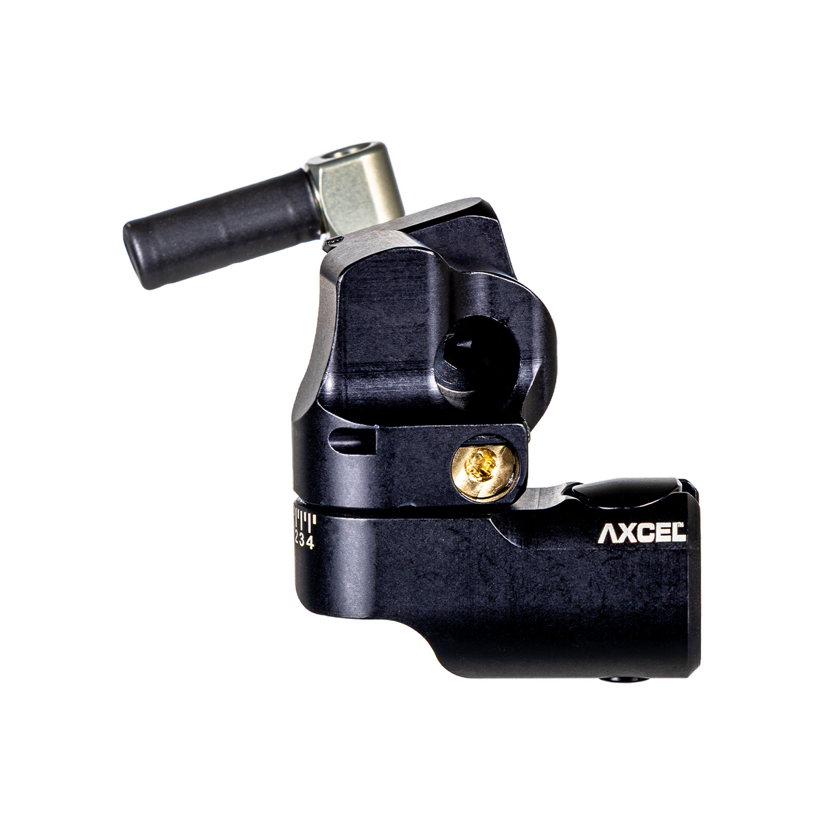 Axcel Perfect Mount - Offset, Black - front profile showing TriLock taper