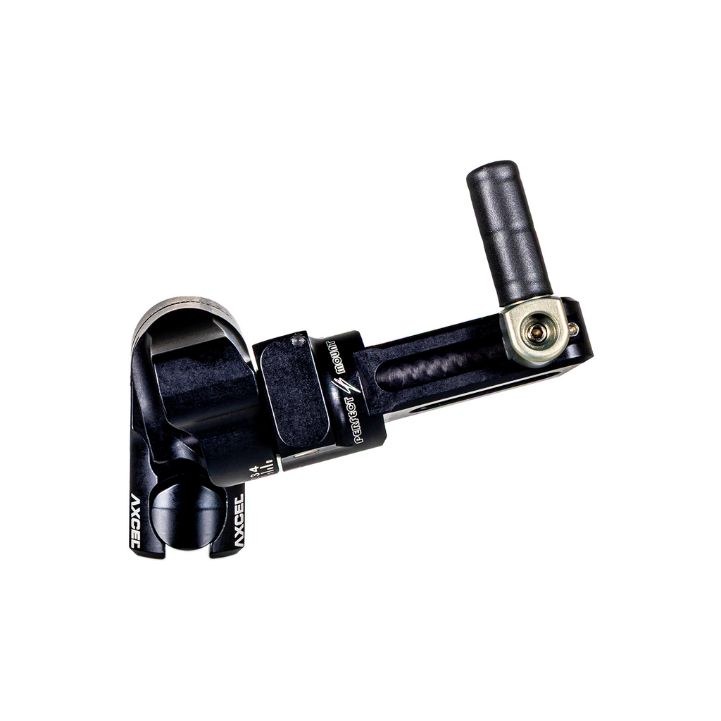 Axcel Perfect Mount - Offset, Black - underside showing RodLock arm