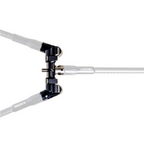 Axcel Perfect Mount V-Bar, Black - side view mounted to stabilizer bars
