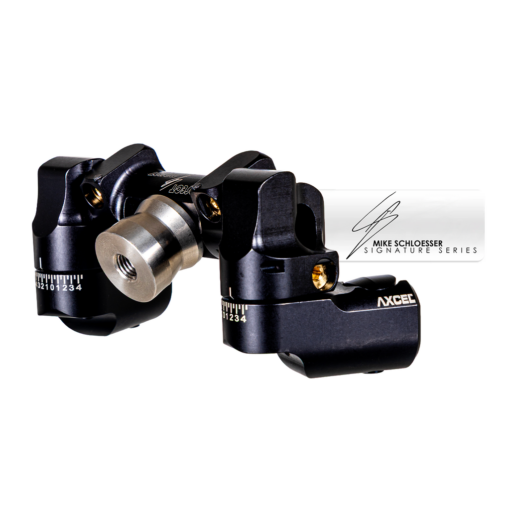 Axcel Perfect Mount V-Bar, Black - Mike Schloesser Signature Series three-quarter view
