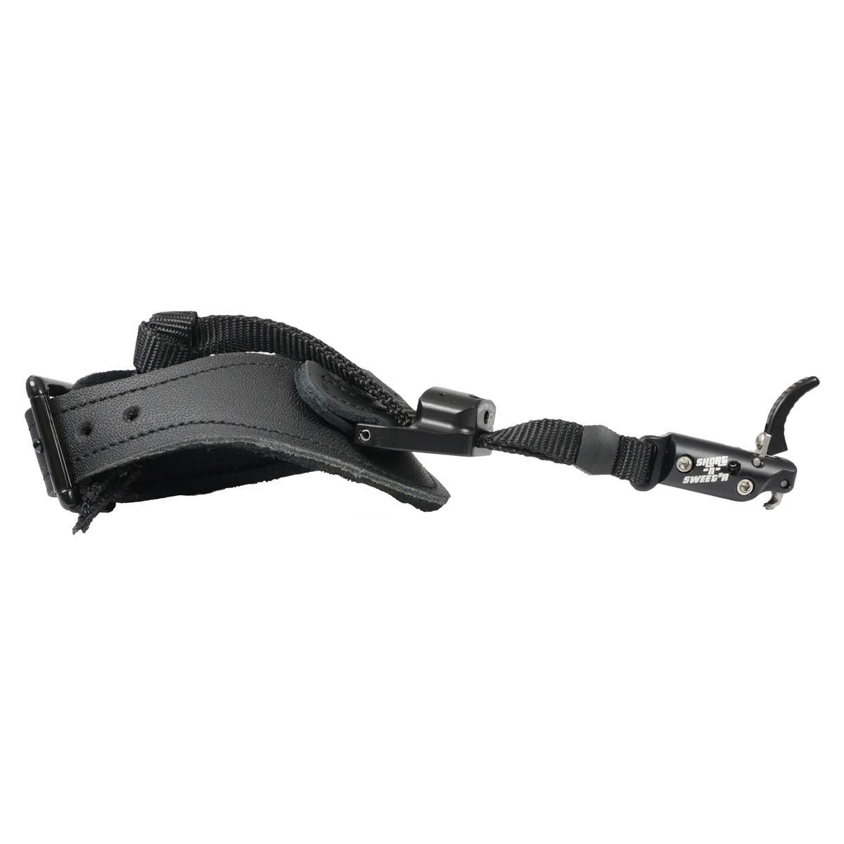 T.R.U. Ball Short-N-Sweet'R Hybrid release aid, Black Leather Buckle strap, black head