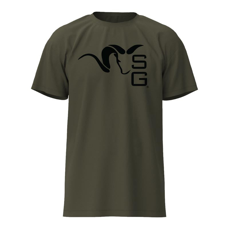 Stone Glacier Ram T-Shirt, Army Green front