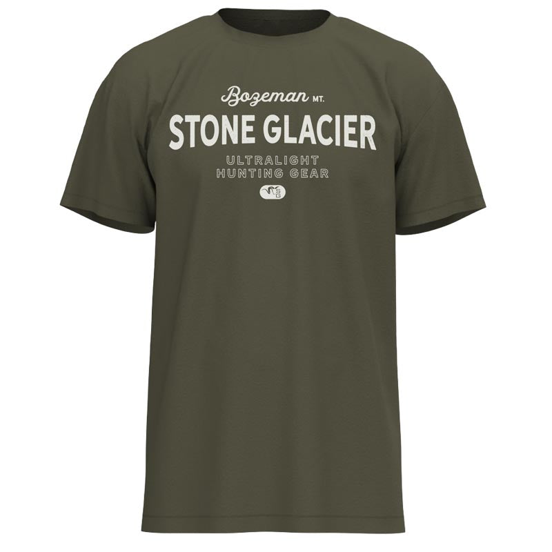 Stone Glacier Traditional T-Shirt, Army Green, front