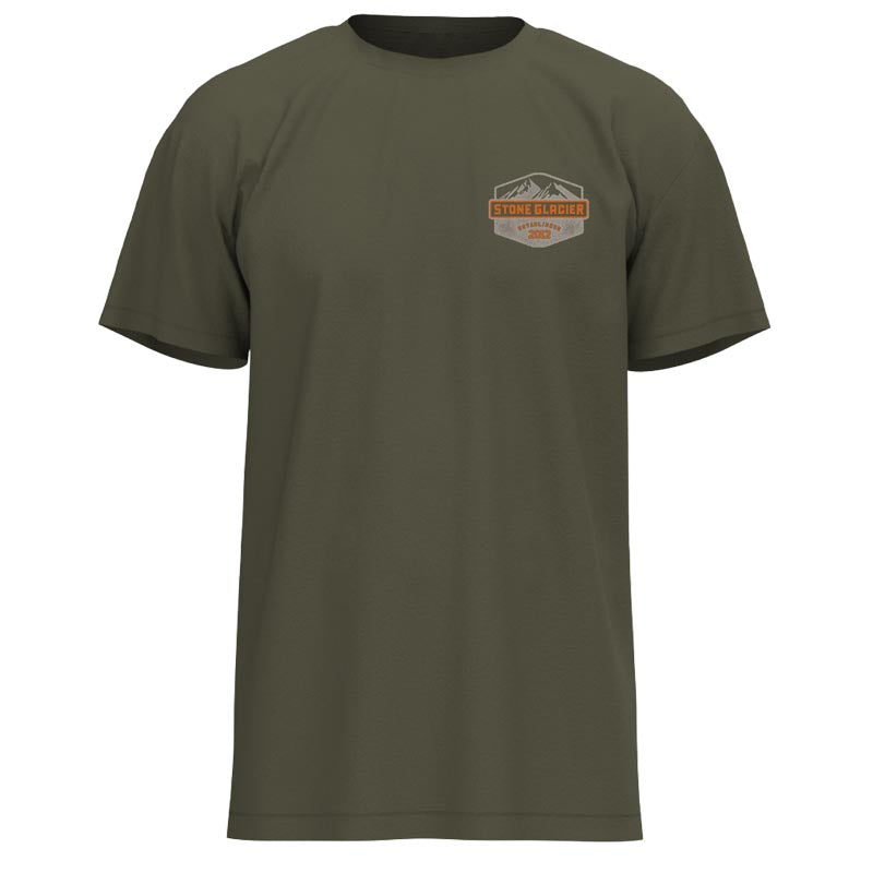 Stone Glacier Bush Plane T-Shirt, Army Green, front view