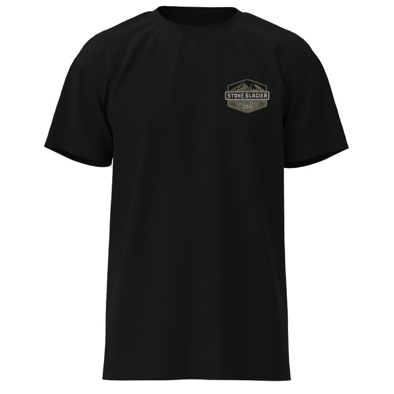 Stone Glacier Bush Plane T-Shirt, Black, front view