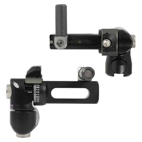 Axcel TriLock Adjustable Offset Mount, Black - two angle detail view
