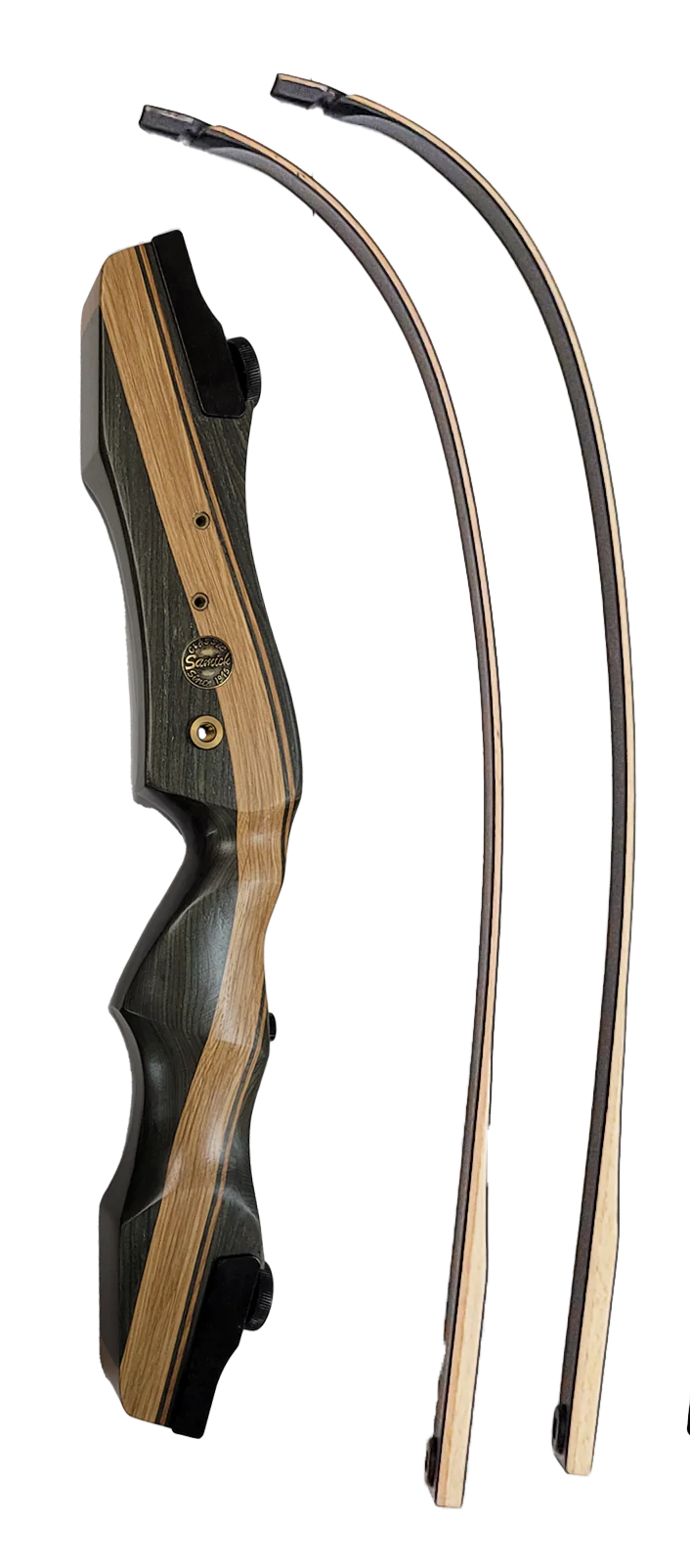 Samick Sage takedown recurve, riser and limb set separated