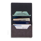 Stone Glacier Sawbuck Wallet, Graphite, open interior with card pockets