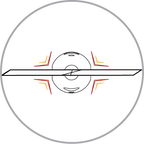 Slick Trick Shift SB, single-bevel rotational cutting diagram