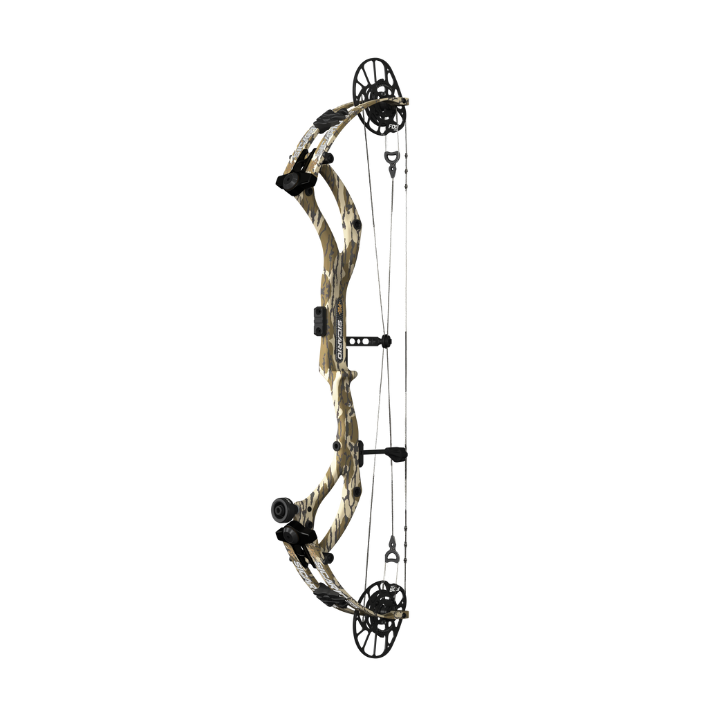 PSE Sicario 35 Carbon compound hunting bow, Mossy Oak Bottomland camo