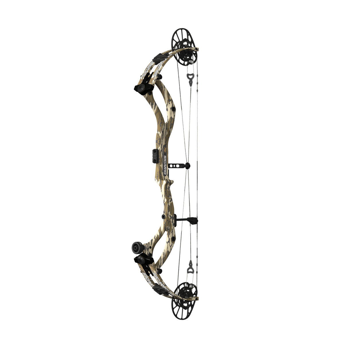 PSE Sicario 35 Carbon compound hunting bow, Mossy Oak Bottomland camo