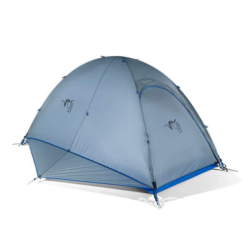Stone Glacier Sky Solus 1P, rainfly pitched, three-quarter view