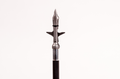 Slick Trick RaptorTrick mechanical broadhead, closed on arrow