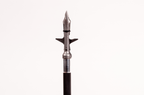 Slick Trick RaptorTrick mechanical broadhead, closed on arrow