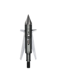 Slick Trick Torch expandable broadhead, blades closed on arrow