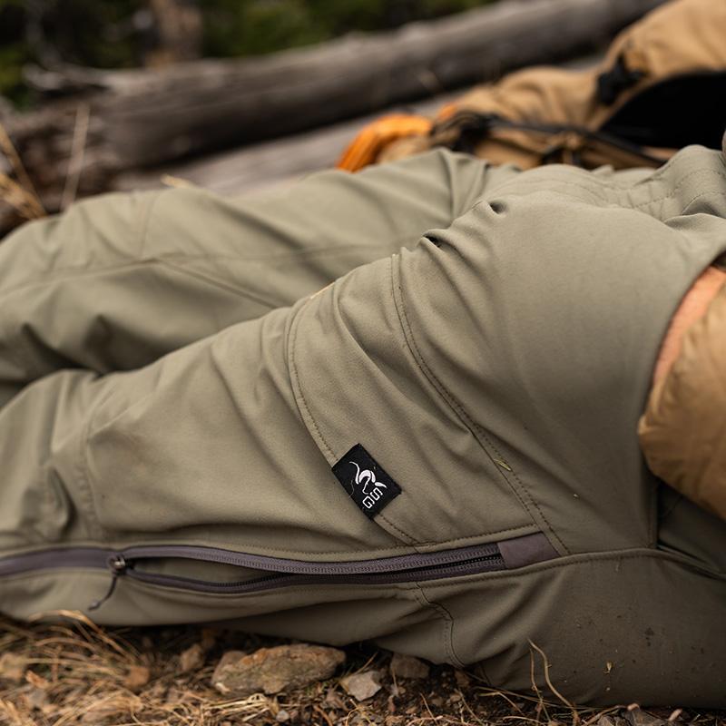 Stone Glacier De Havilland LITE Pant, side zip and logo detail
