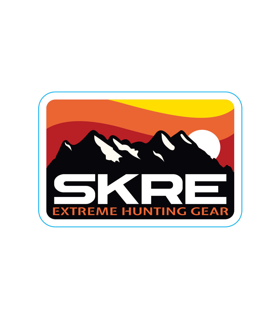 SKRE Sunset EHG Sticker, sunset mountain logo decal