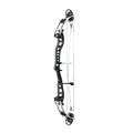 PSE Supra X Trust 37 EM2 target compound bow, Armor Black riser, 45-degree view