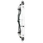 PSE Supra X Trust 40 EM2 target compound bow, Armor Black riser, 45-degree view