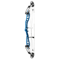 PSE Supra X Trust 40 EM2 target compound bow, Ridgeway Blue riser, 45-degree view