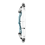 PSE Supra X Trust 37 FDSM target compound bow, Aztec Teal riser, 45-degree view