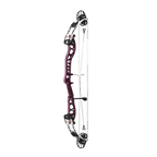 PSE Supra X Trust 37 FDSM target compound bow, Black Cherry riser, 45-degree view