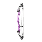 PSE Supra X Trust 37 FDSM target compound bow, Purplexed riser, 45-degree view