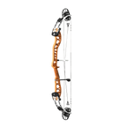 PSE Supra X Trust 37 FDSM target compound bow, Tequila Sunrise riser, 45-degree view