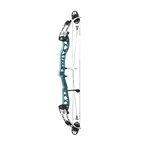PSE Supra X Trust 37 M2 target compound bow, Aztec Teal riser, 45-degree view