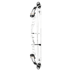 PSE Supra X Trust 40 M2 target compound bow, White riser, 45-degree view