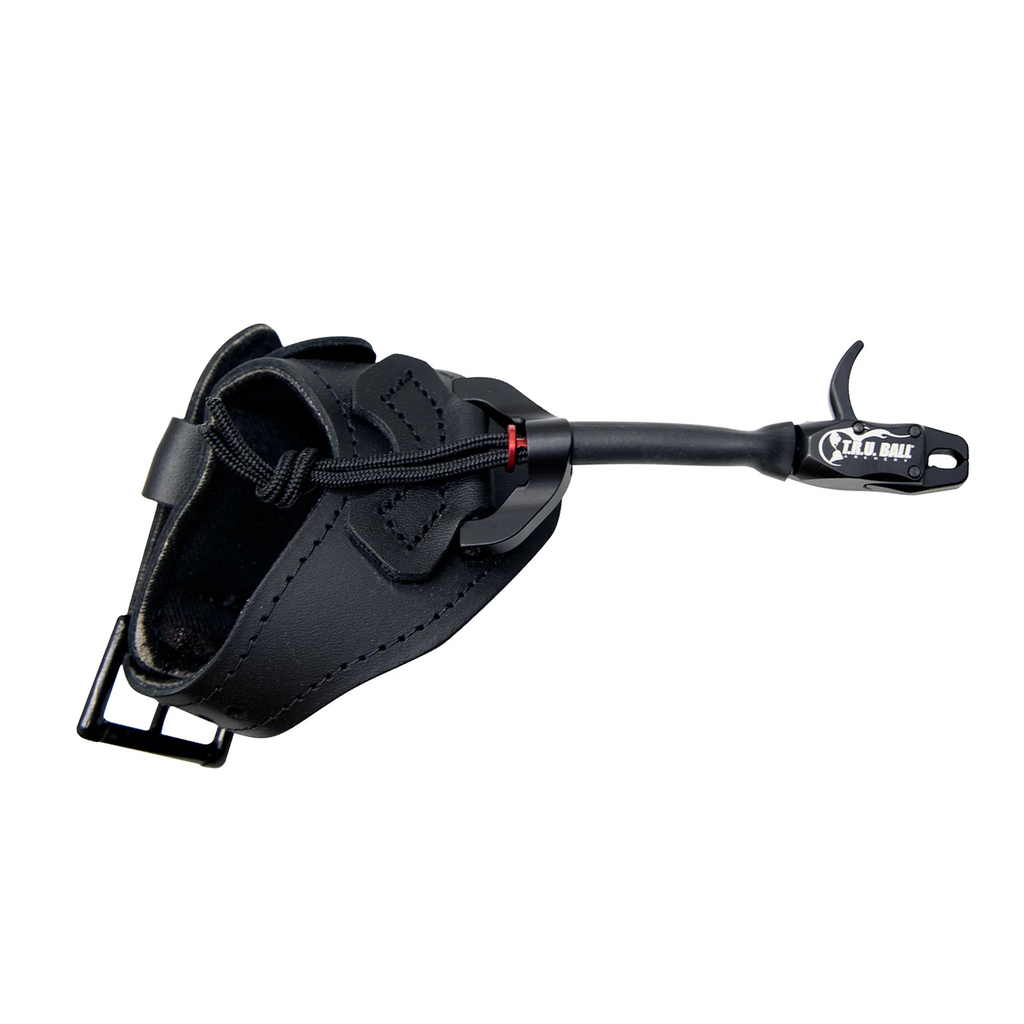 T.R.U. Ball Bandit release aid, black head with black leather buckle strap