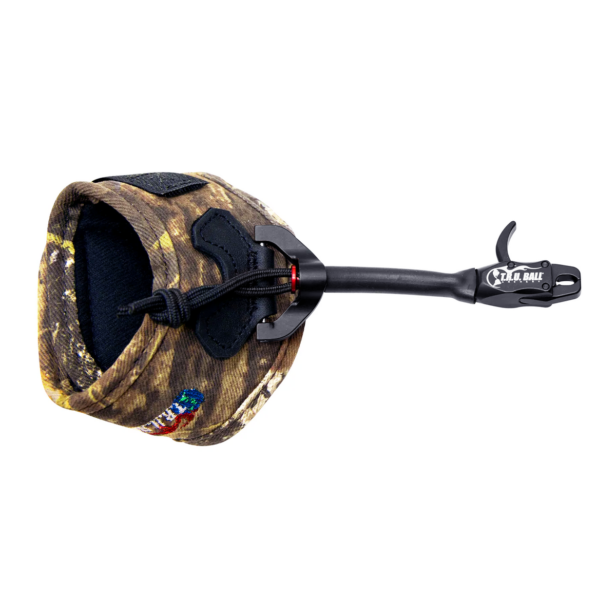 T.R.U. Ball Bandit release aid, black head with camo Velcro strap